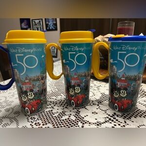 5 Disney 50th Anniversary Celebration travel mugs